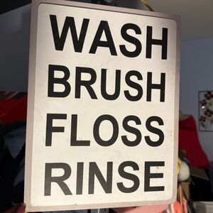 Black and White Bathroom Sign